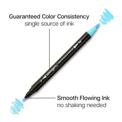 Dual Tip Acrylic Paint Pens - 48 Colors