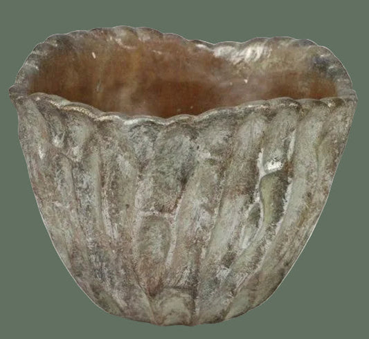 Cement Root Pot 6.25"H