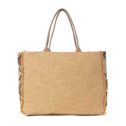 Desert Loom Jute Weekender Bag in Sunbaked Aureate