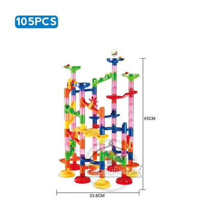 Marble Run Race Track Building Blocks 3D Maze Toy