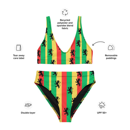 Rasta Reggae High Waisted Bikini